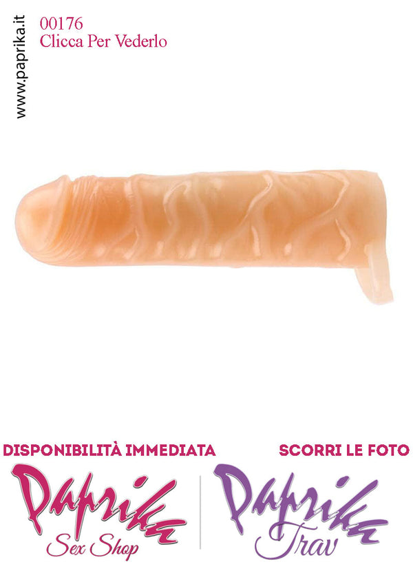 Guaina Morbida Ingrossamento Pene Tpe Anello Testicoli Elasticizzato 18 CM Ø 45
