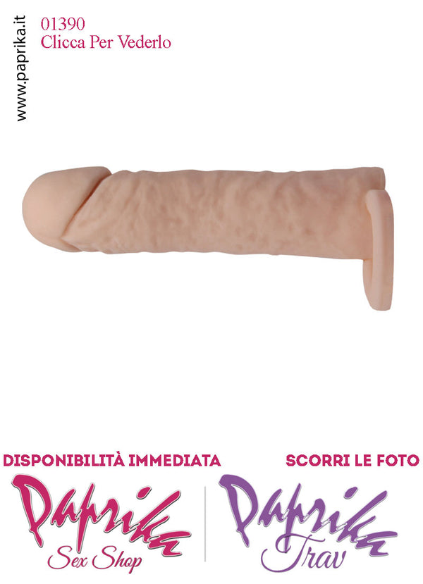 Prolunga Guaina Allungamento Pene 4 cm Anello Elasticizzato Testicoli