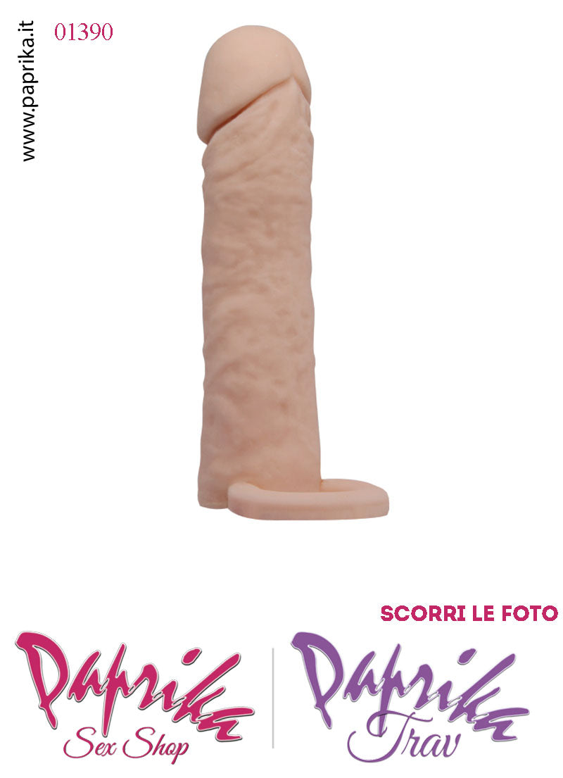 Prolunga Guaina Allungamento Pene 4 cm Anello Elasticizzato Testicoli