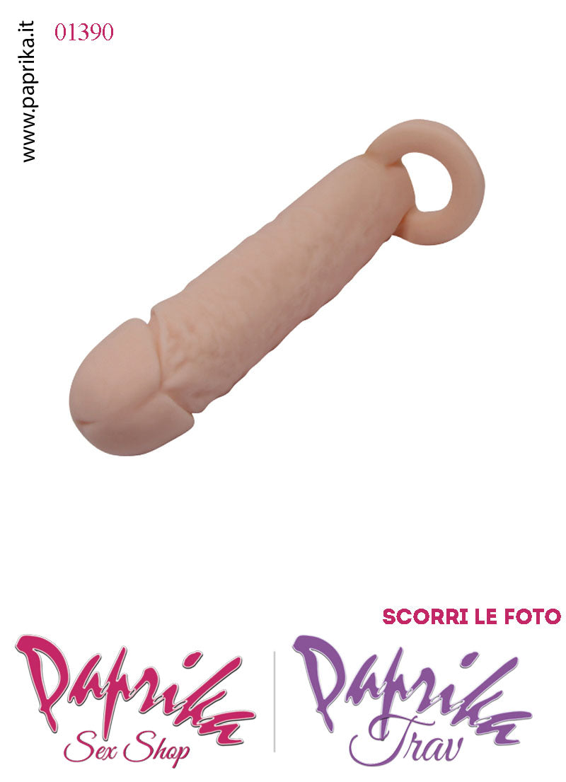 Prolunga Guaina Allungamento Pene 4 cm Anello Elasticizzato Testicoli