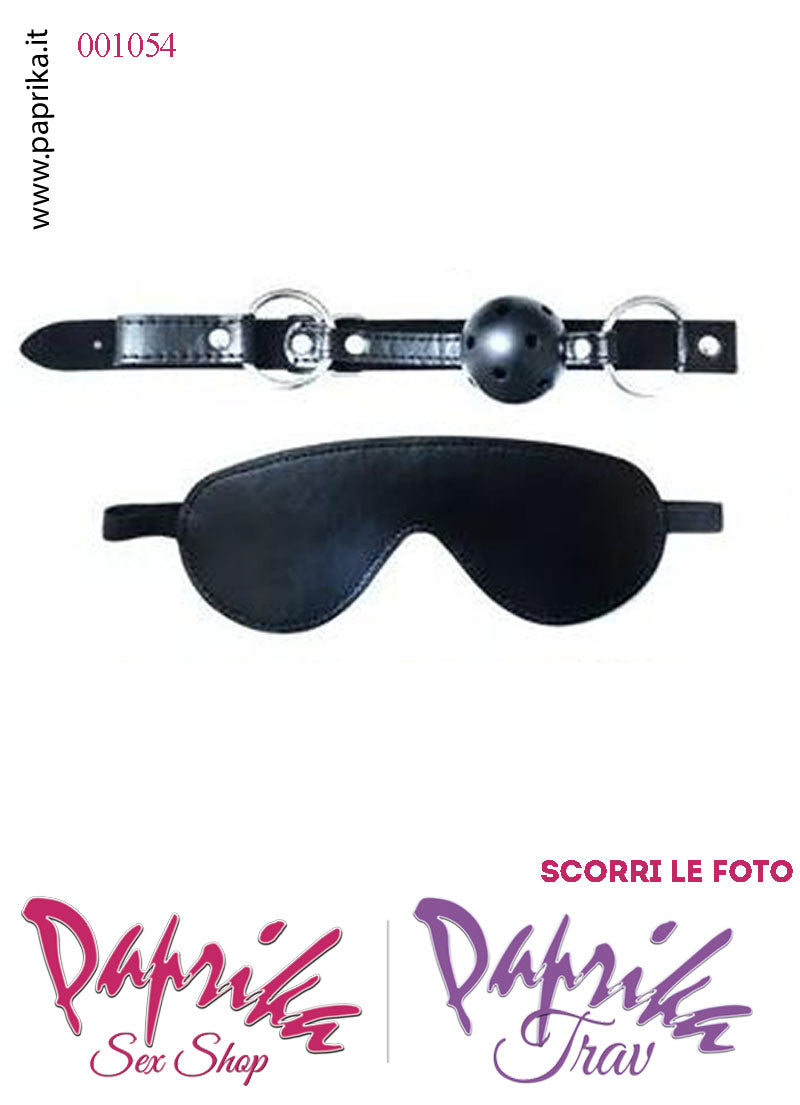 Set Kit Bondage Bdsm Sadomaso Soft 7 Pezzi Ecopelle Nera Imbottiti