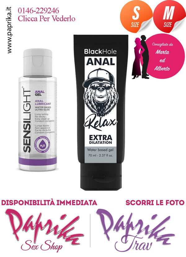Kit Lubrificazione Anale Efficace Base Acqua Rilassante & Lubrificante 60-70 ml