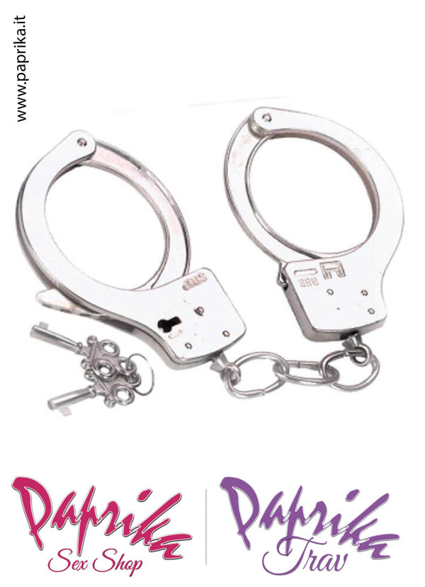 Manette Metallo Leggere Catenella Corta Levetta e Chiave