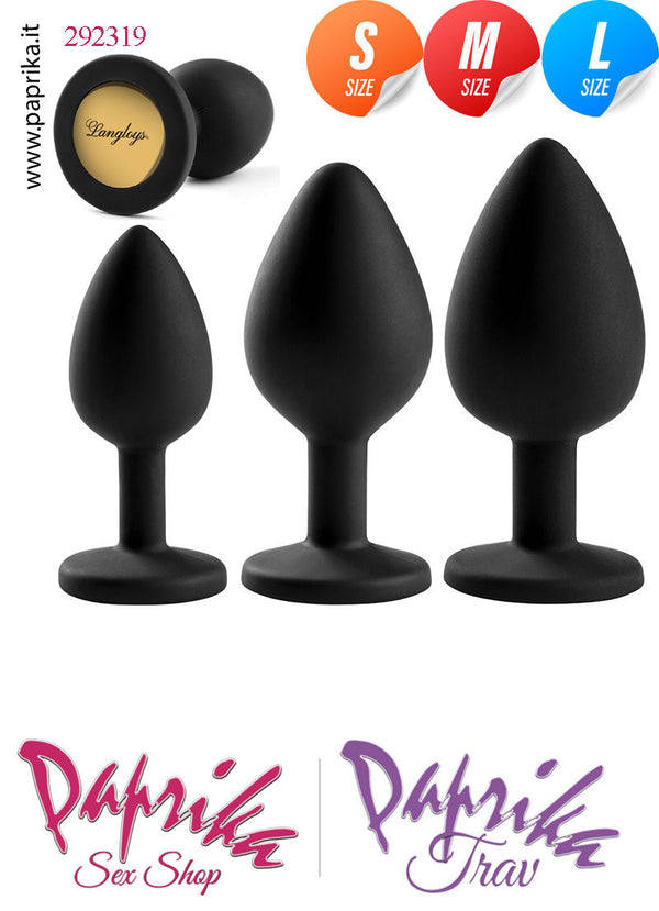 Kit Prima Volta Anale 3 Plug Anali Silicone Base Tonda Oro