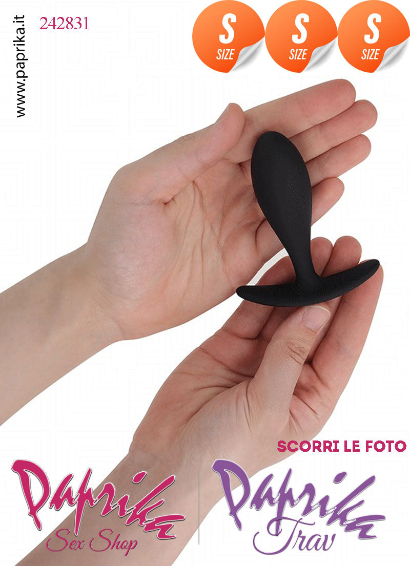 Kit Prime Volte Anali 3 Plug Tutti Small Silicone Nero Base Curva