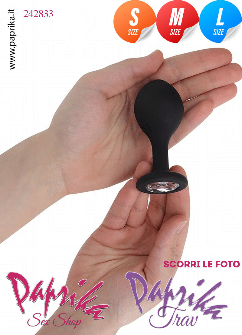 Kit Prima Volta Anale 3 Plug Small Medium Large Silicone Gioiello Trasparente
