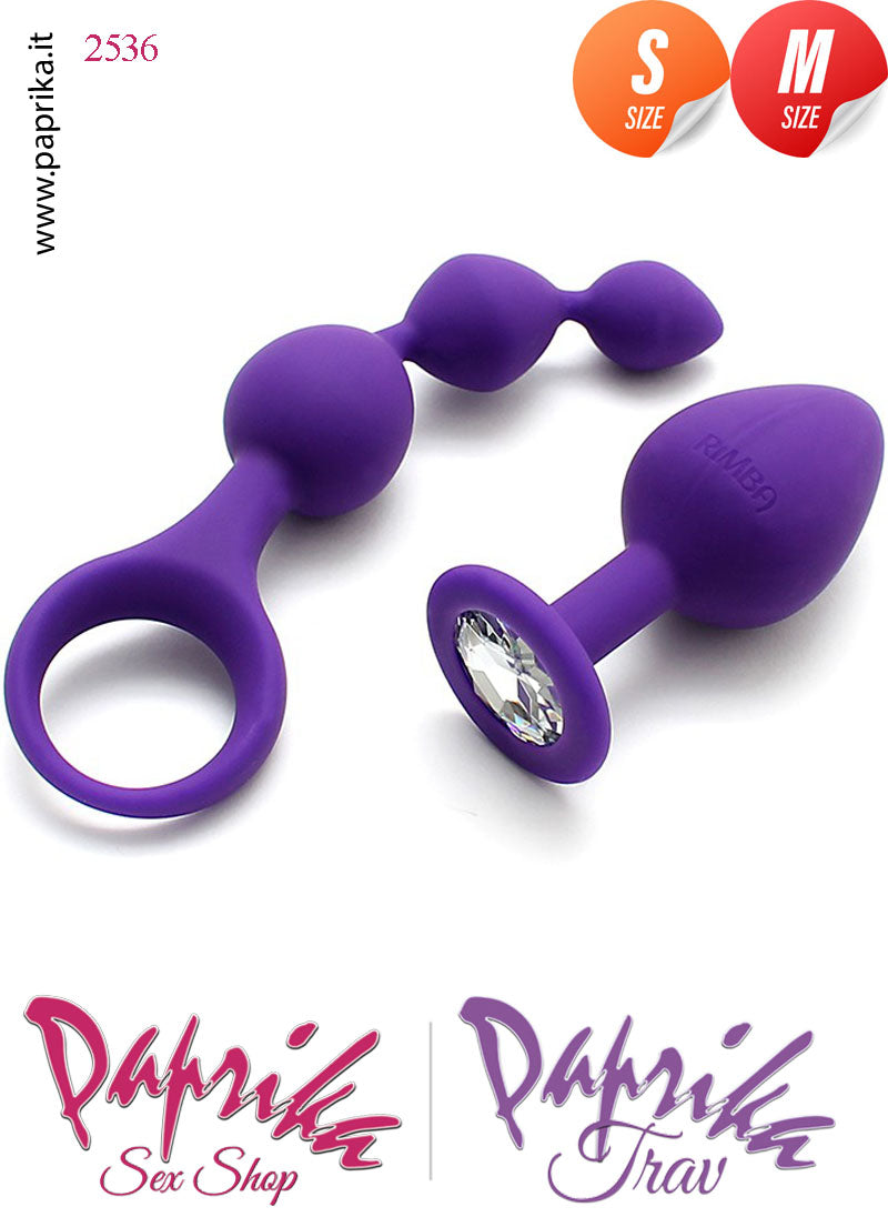 Kit Prima Volta Anale Plug Medium Palline 3 Sfere Silicone Gioiello