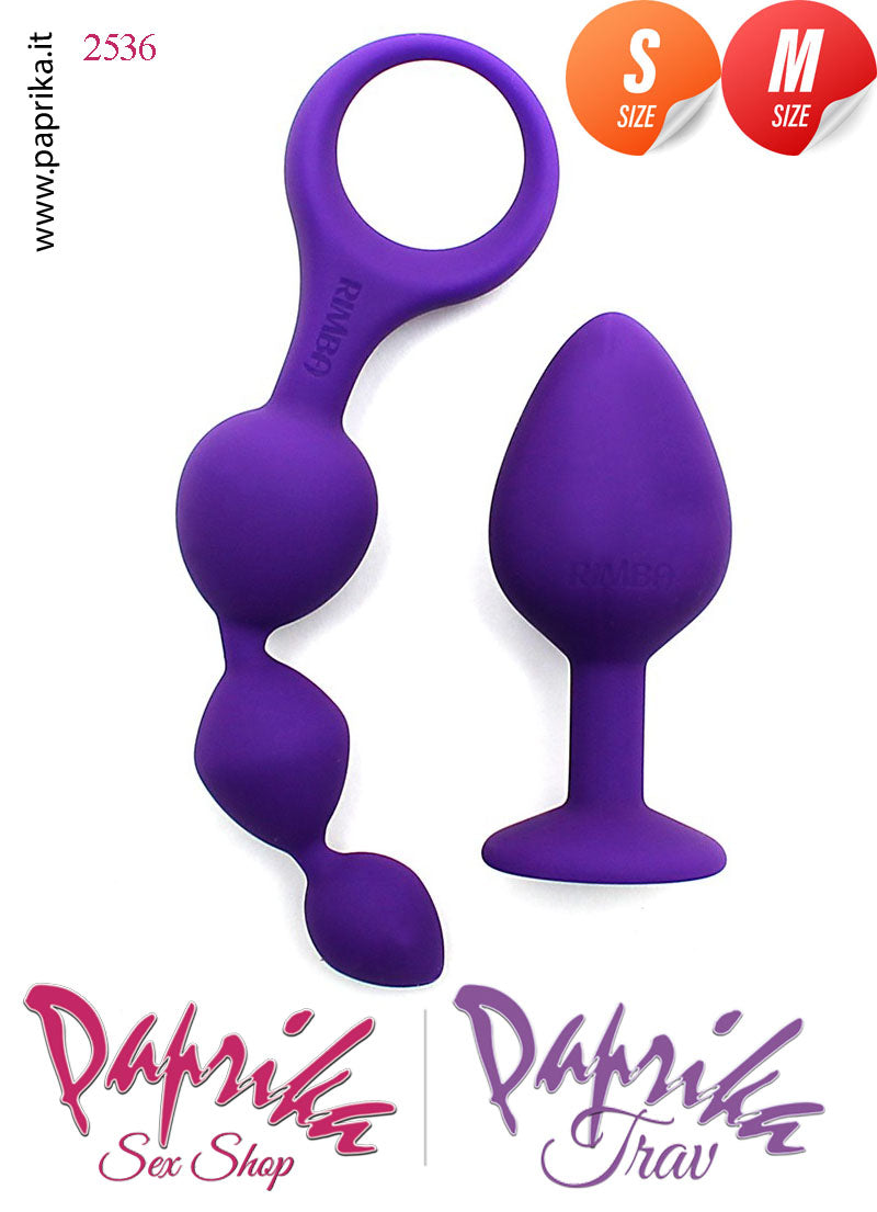 Kit Prima Volta Anale Plug Medium Palline 3 Sfere Silicone Gioiello