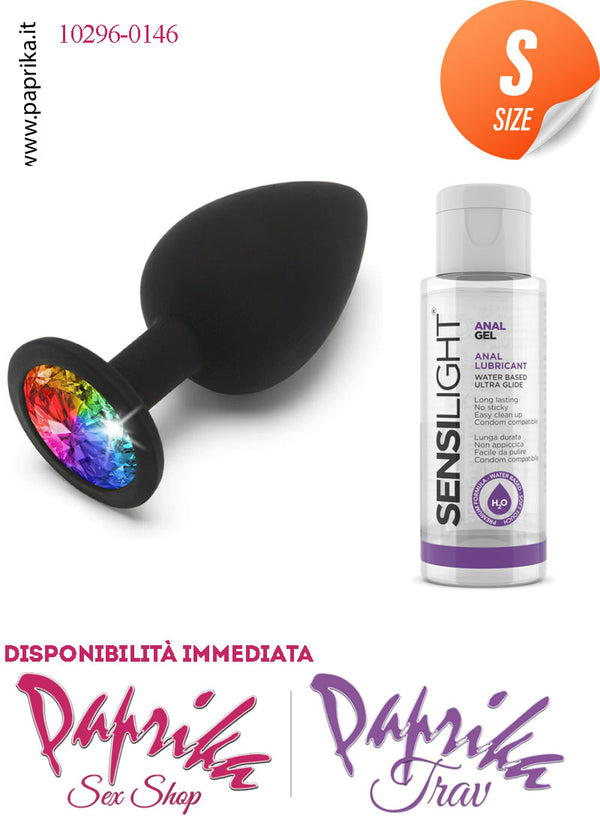 Prima Volta Anale - Plug Silicone Gioiello Small - Lubrificante Analgel Base Acqua