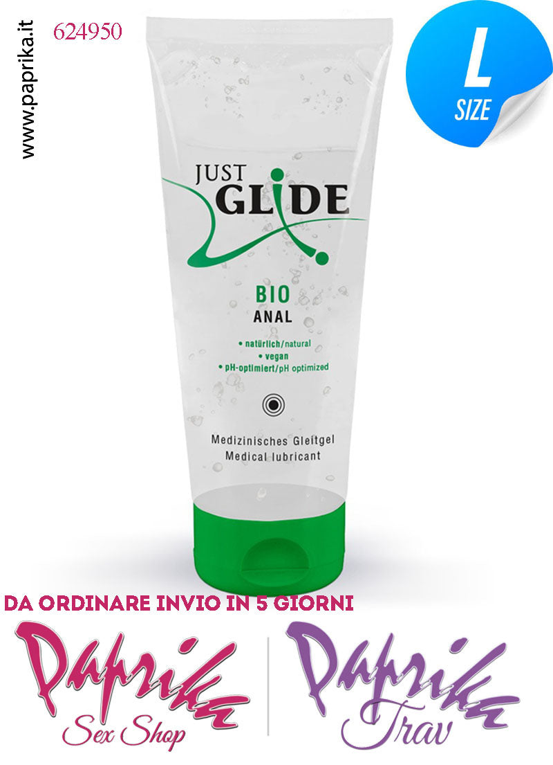 Lubrificante AnalGel Bio Vegan Gelatina Base Acqua Just Glide 200 ml