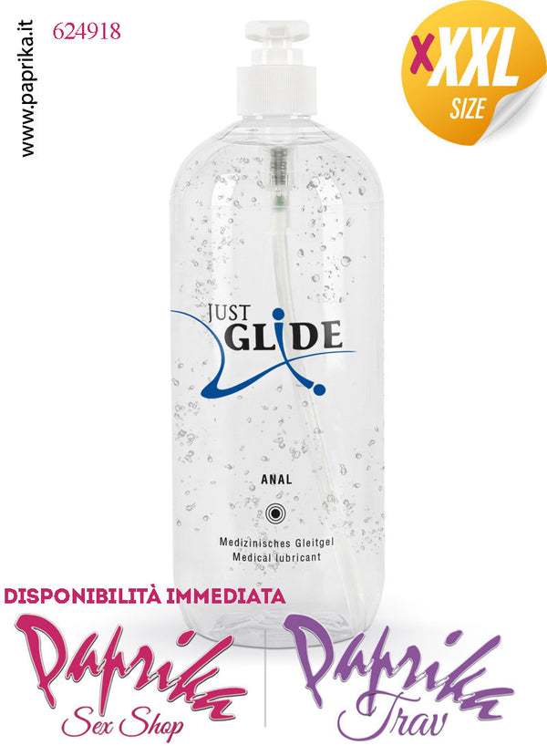 Lubrificante AnalGel Gelatina Just Glide Base Acqua 1 Litro 1.000 ml