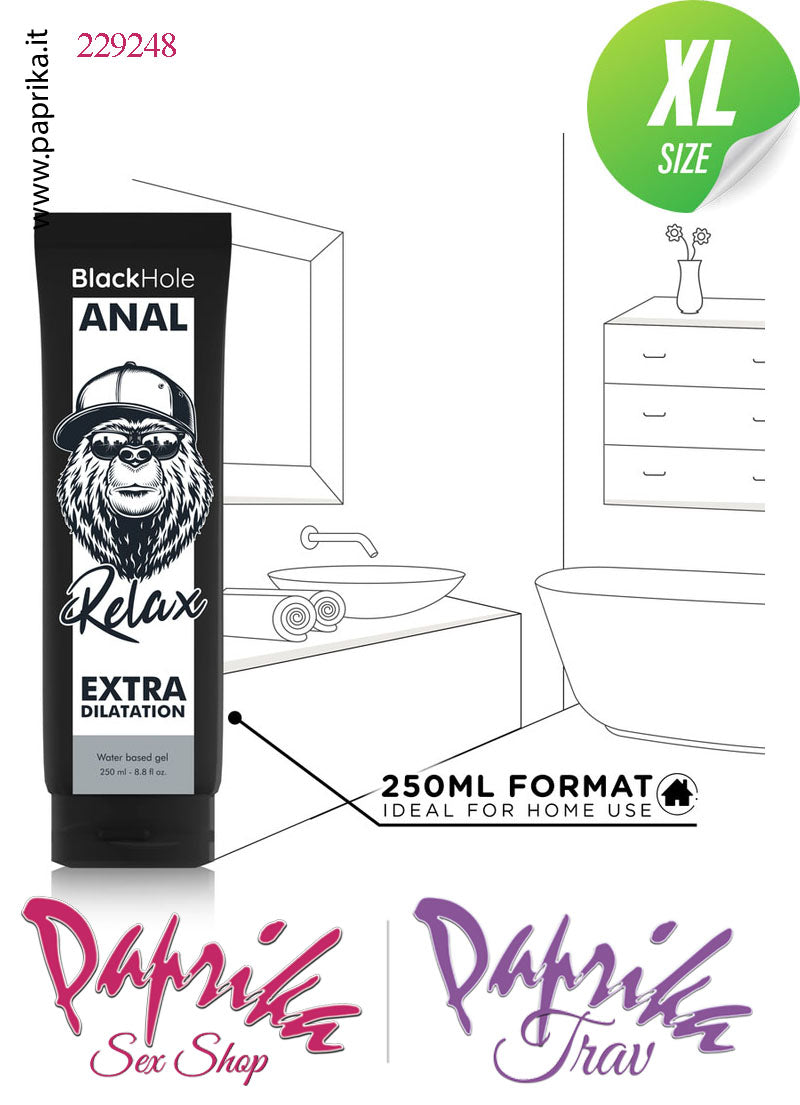 Lubrificante Analgel Extra Dilatante Base Acqua Black Hole 250 ml