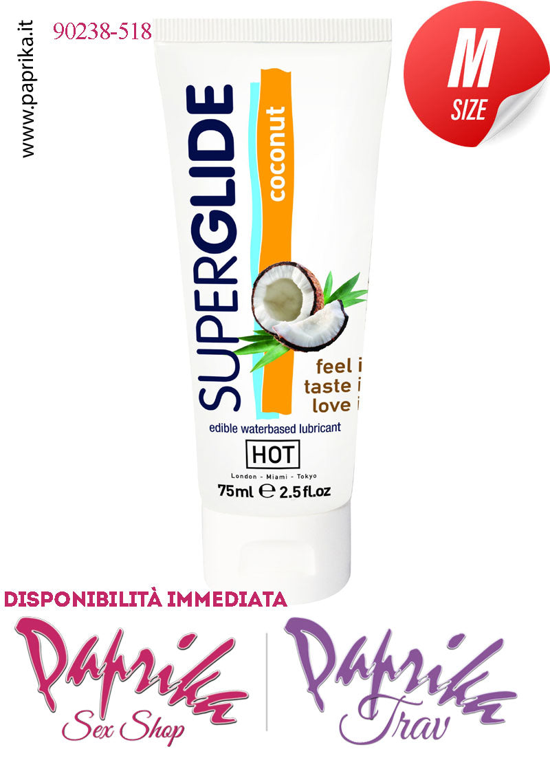Lubrificante Aromatizzato Cocco Coconut Edibile Base Acqua 75 ml