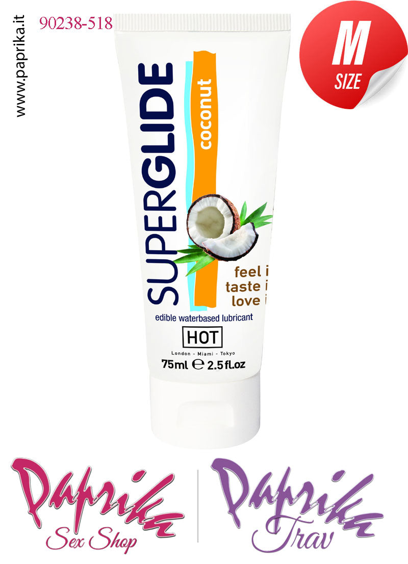 Lubrificante Aromatizzato Cocco Coconut Edibile Base Acqua 75 ml