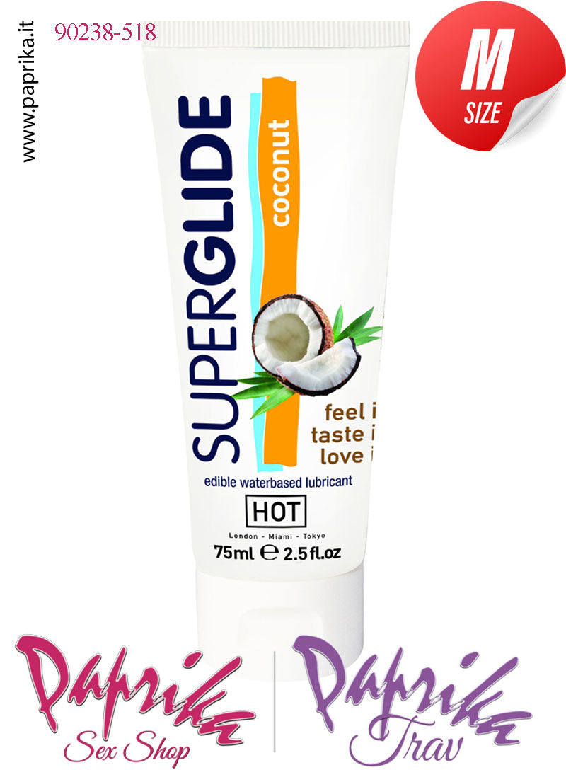 Lubrificante Aromatizzato Cocco Coconut Edibile Base Acqua 75 ml