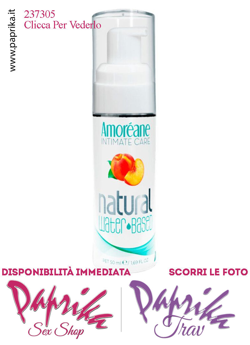 Lubrificante Aromatizzato Pesca Edibile Base Acqua 50 ml Dispenser