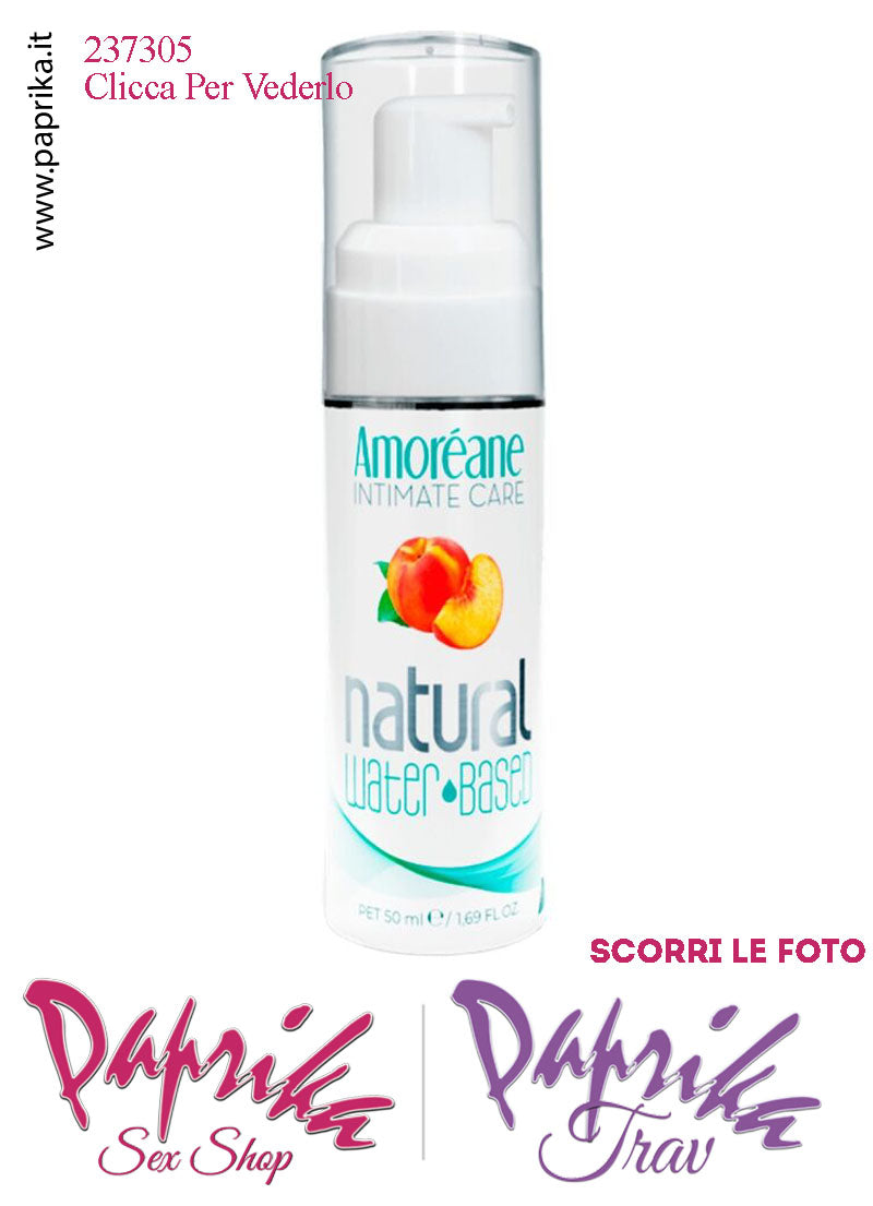 Lubrificante Aromatizzato Pesca Edibile Base Acqua 50 ml Dispenser
