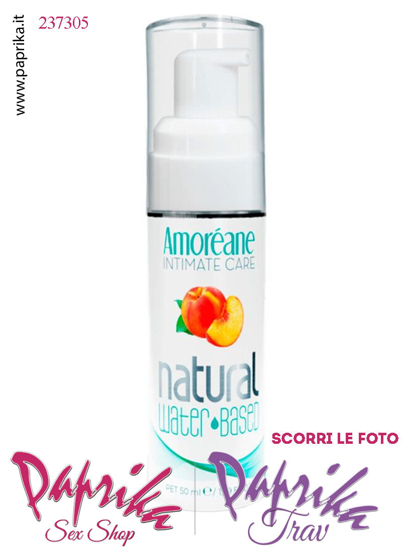 Lubrificante Aromatizzato Pesca Edibile Base Acqua 50 ml Dispenser