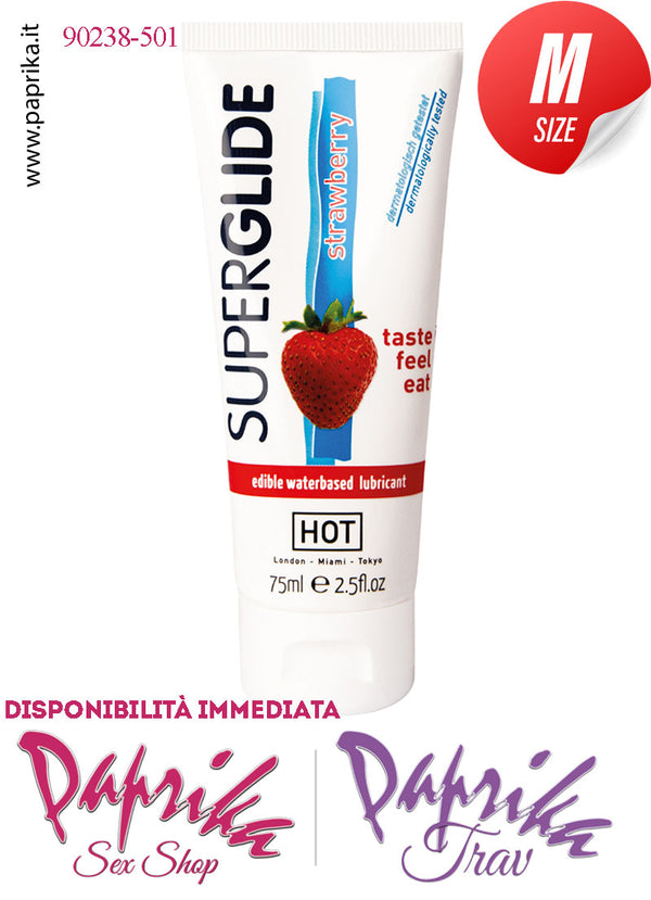 Lubrificante Aromatizzato Fragola Strawberry Edibile Base Acqua 75 ml
