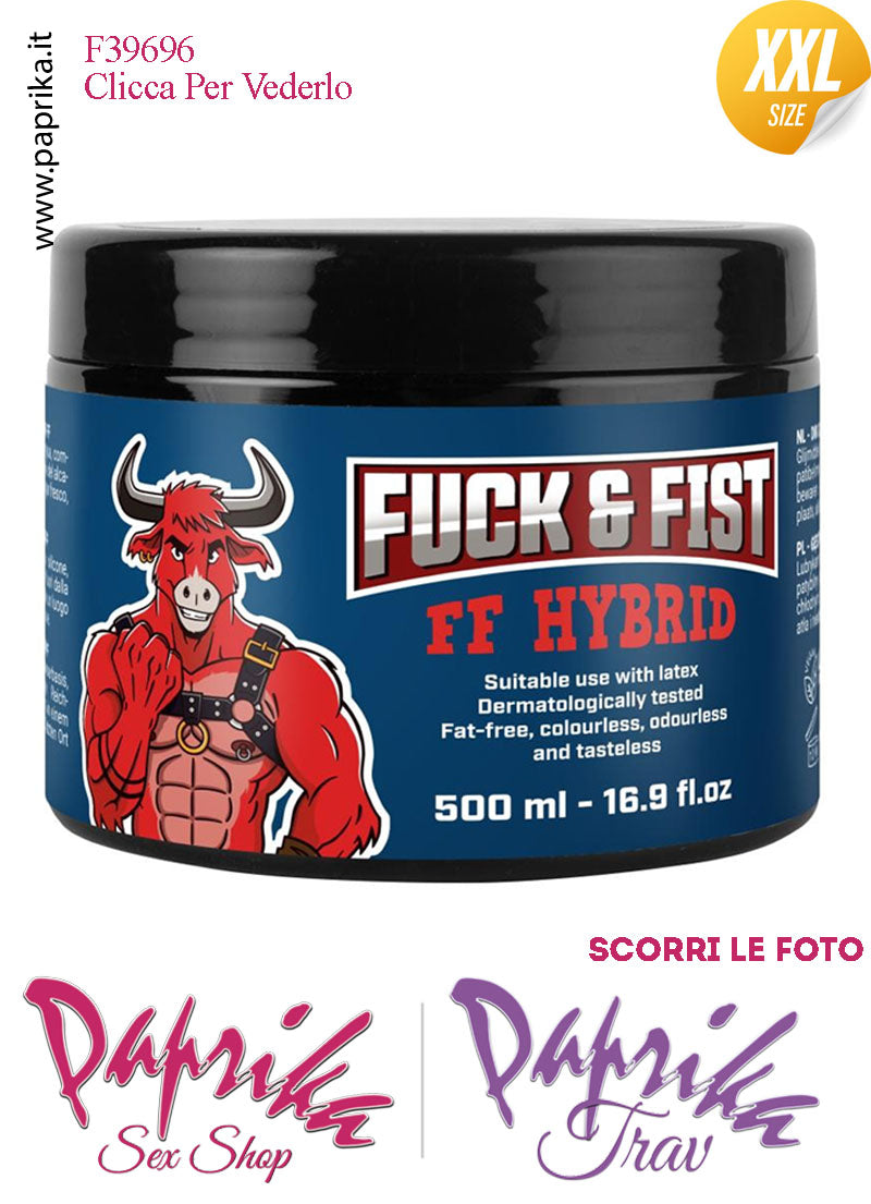 Lubrificante Fisting Ibrido Acqua Silicone Penetrazioni Estreme Barattolo 500 ml