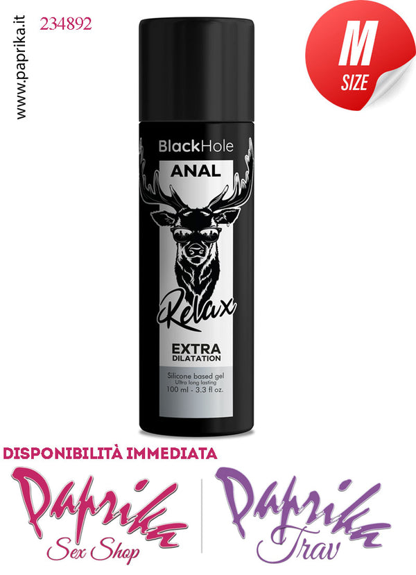 Lubrificante Siliconico Rilassante Anale Extra Dilatation Black Hole 100 ml