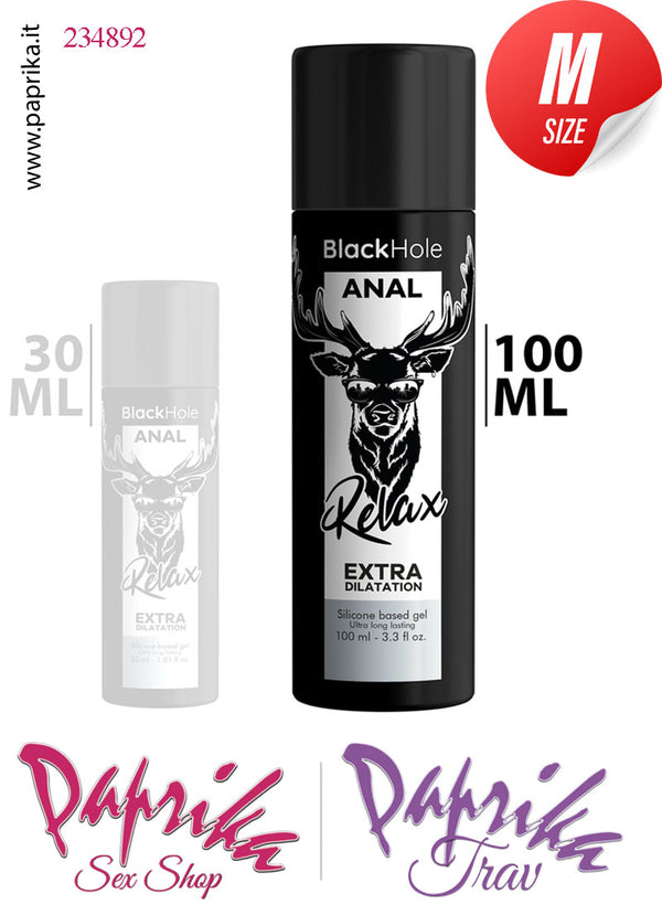 Lubrificante Siliconico Rilassante Anale Extra Dilatation Black Hole 100 ml