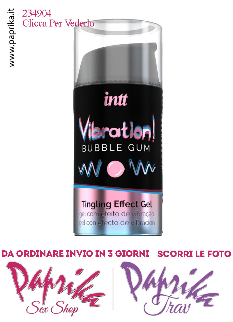 Lubrificante Bubble Gum Gel Ultra Stimolante Effetto Vibratore Liquido 15 ml
