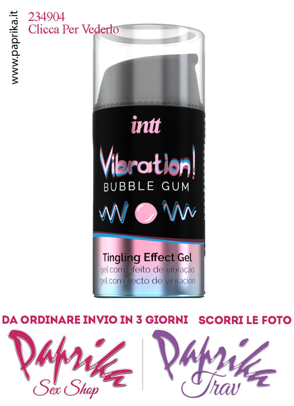Lubrificante Bubble Gum Gel Ultra Stimolante Effetto Vibratore Liquido 15 ml
