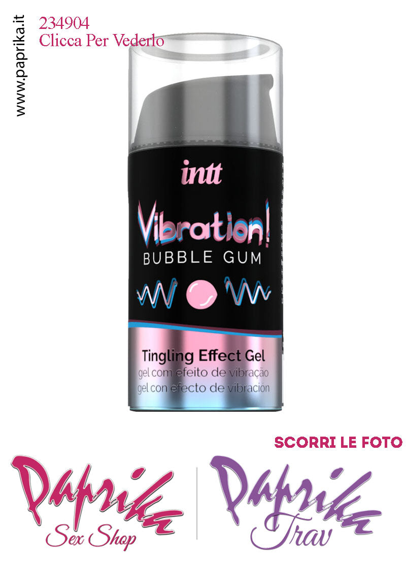 Lubrificante Bubble Gum Gel Ultra Stimolante Effetto Vibratore Liquido 15 ml