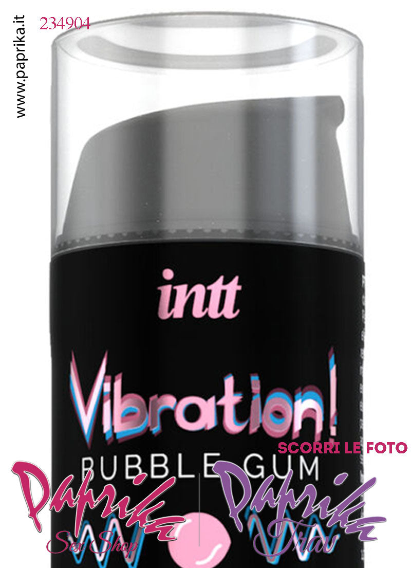 Lubrificante Bubble Gum Gel Ultra Stimolante Effetto Vibratore Liquido 15 ml