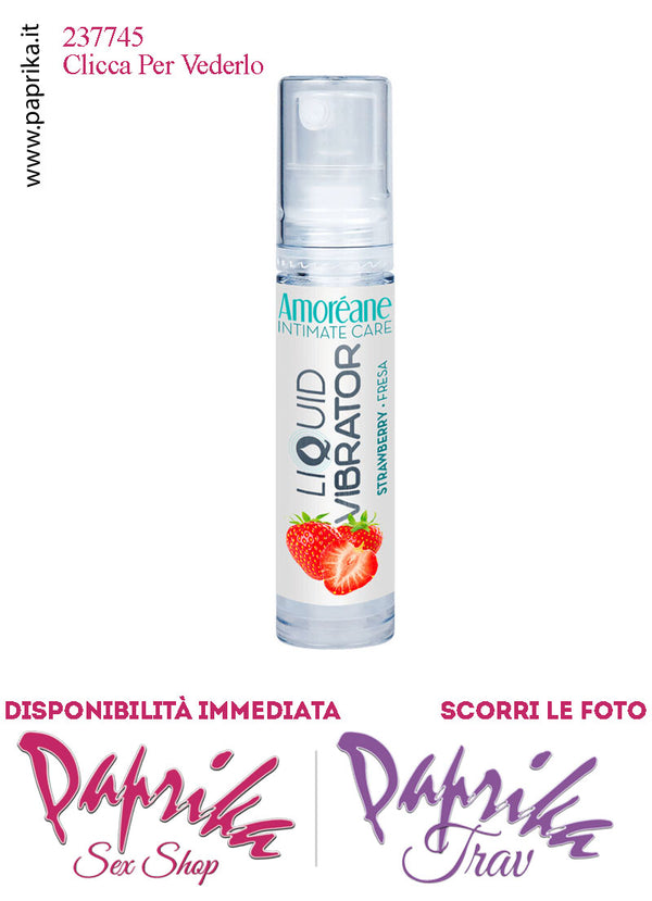 Lubrificante Fragola Effetto Vibrante Gel Stimolante Liquido 10 ml