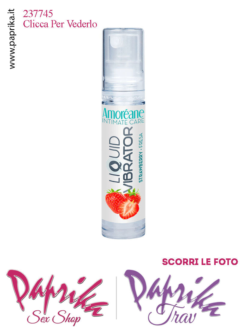 Lubrificante Fragola Effetto Vibrante Gel Stimolante Liquido 10 ml