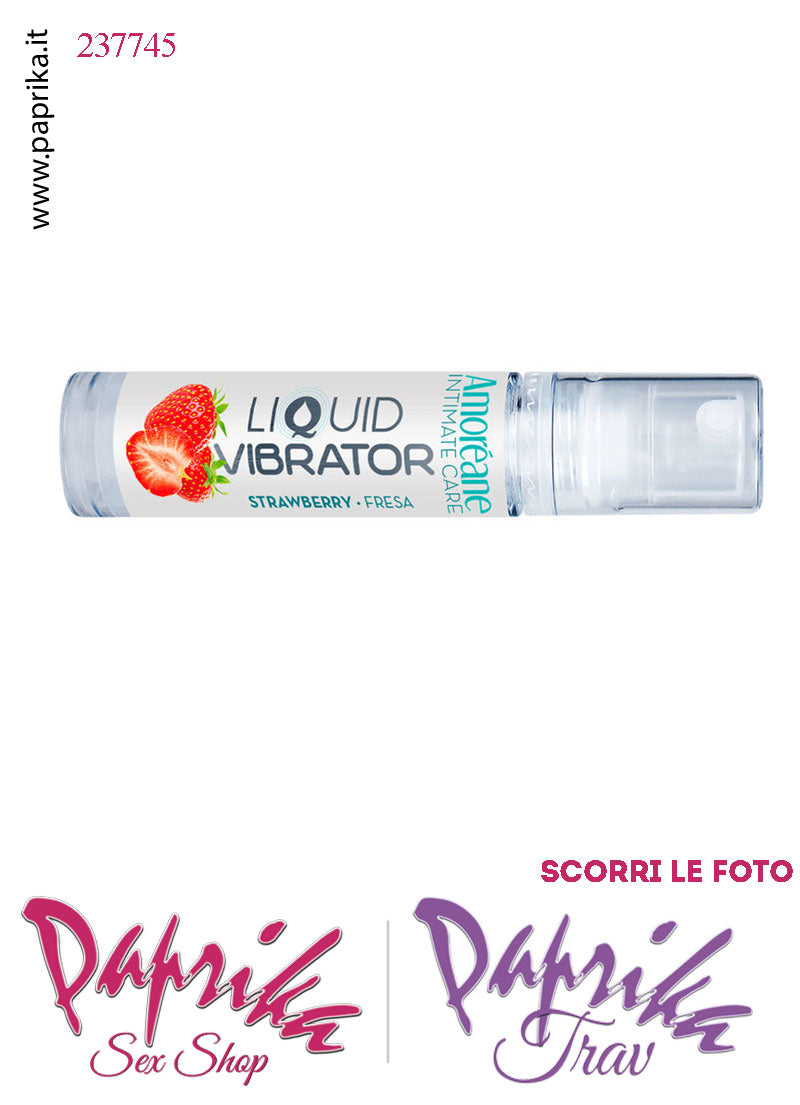 Lubrificante Fragola Effetto Vibrante Gel Stimolante Liquido 10 ml