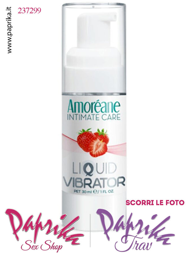 Lubrificante Fragola Effetto Vibrante Gel Stimolante Liquido 30 ml