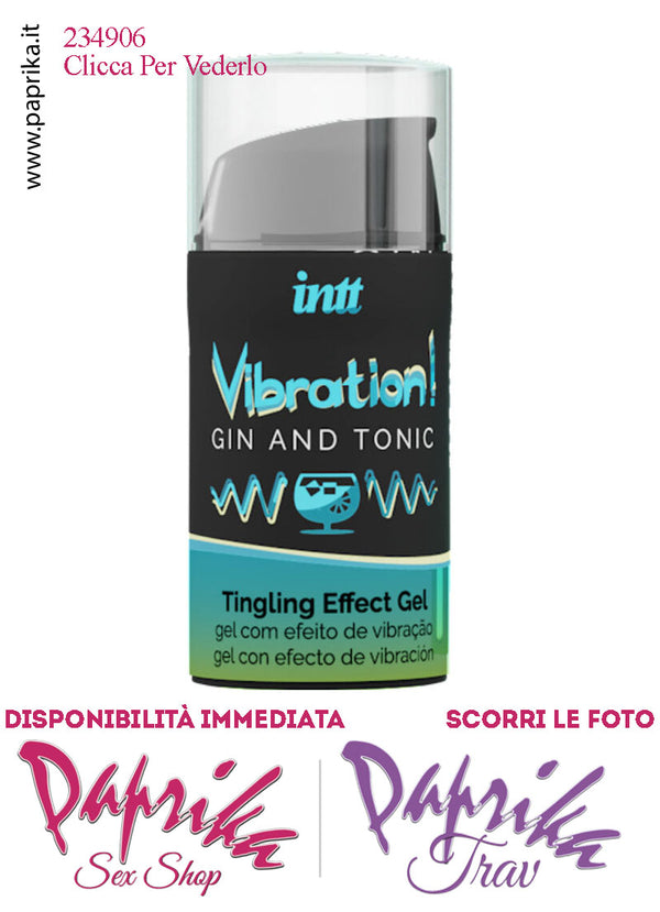 Lubrificante Gin Tonic Gel Ultra Stimolante Effetto Vibratore Liquido 15 ml