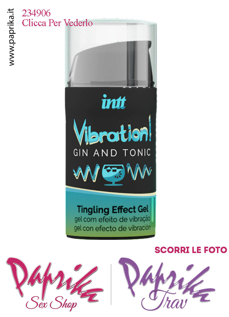 Lubrificante Gin Tonic Gel Ultra Stimolante Effetto Vibratore Liquido 15 ml