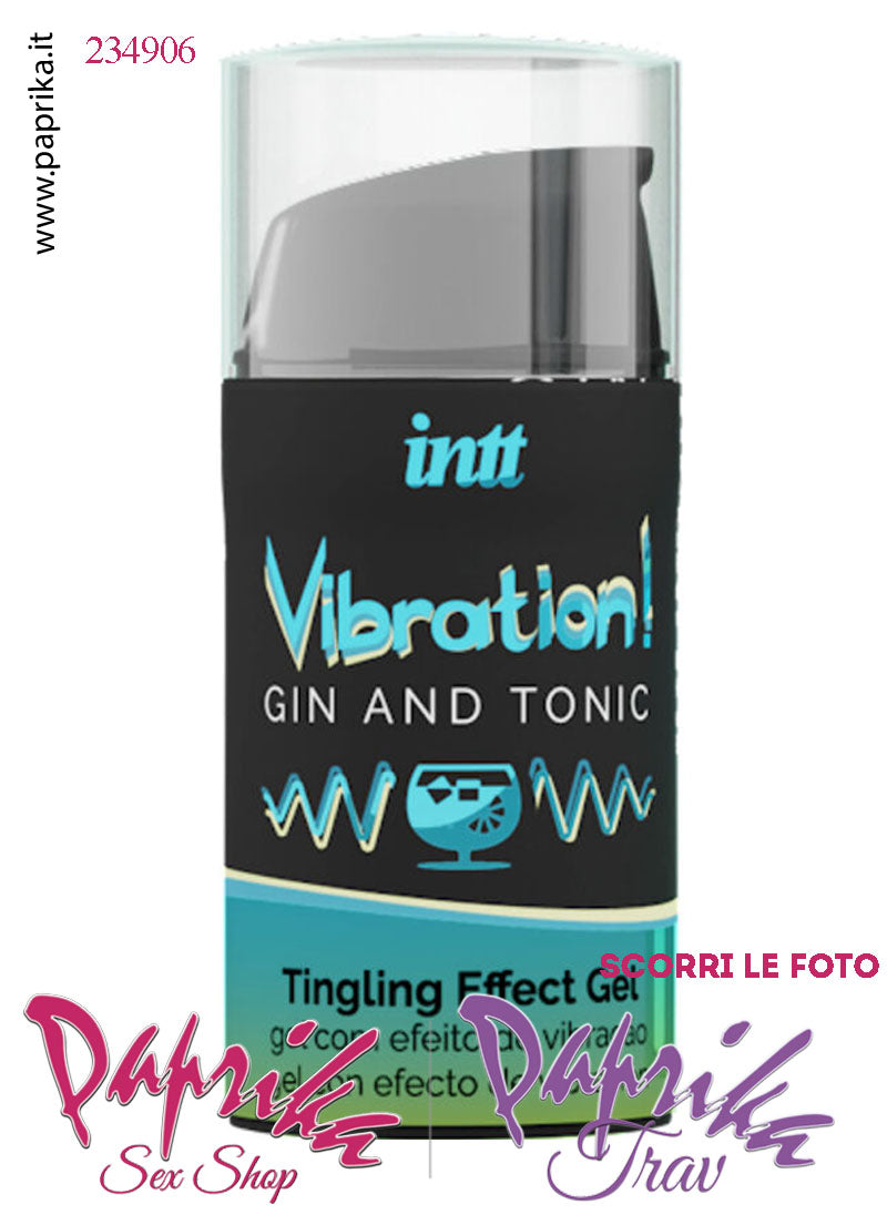 Lubrificante Gin Tonic Gel Ultra Stimolante Effetto Vibratore Liquido 15 ml