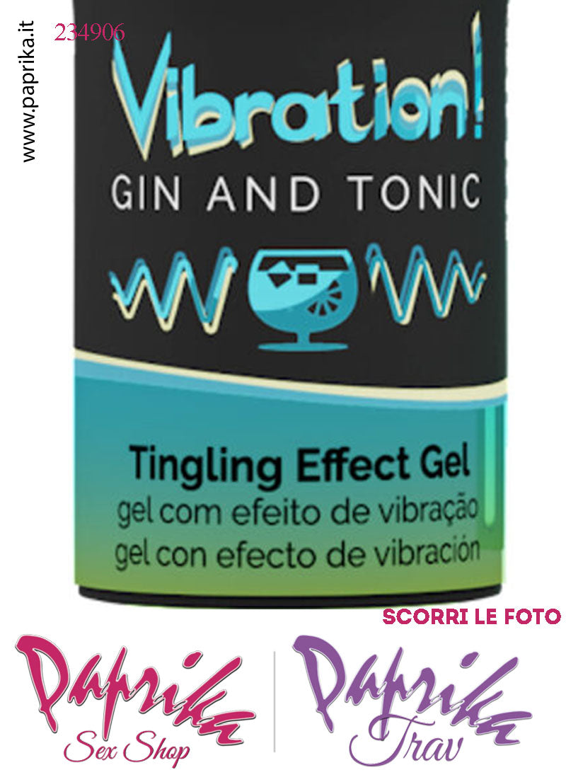 Lubrificante Gin Tonic Gel Ultra Stimolante Effetto Vibratore Liquido 15 ml