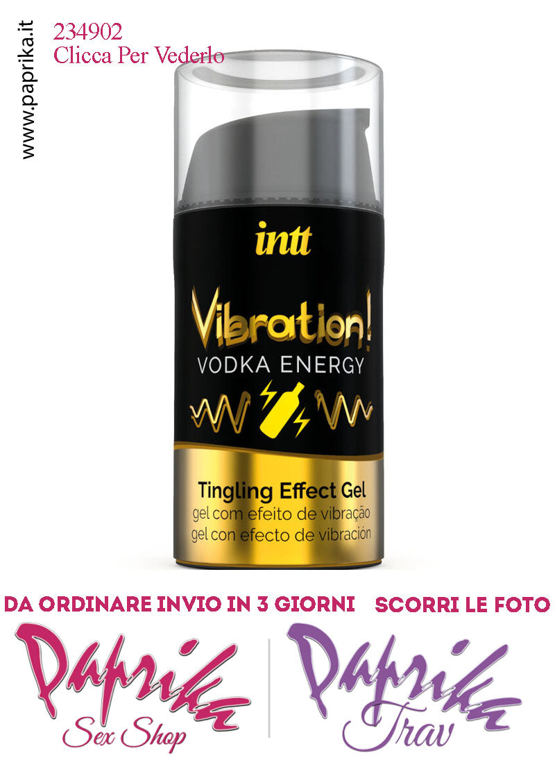 Lubrificante Vodka Energy Gel Ultra Stimolante Effetto Vibratore Liquido 15 ml