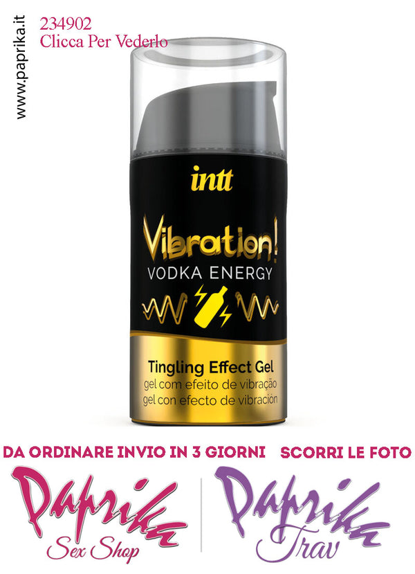 Lubrificante Vodka Energy Gel Ultra Stimolante Effetto Vibratore Liquido 15 ml