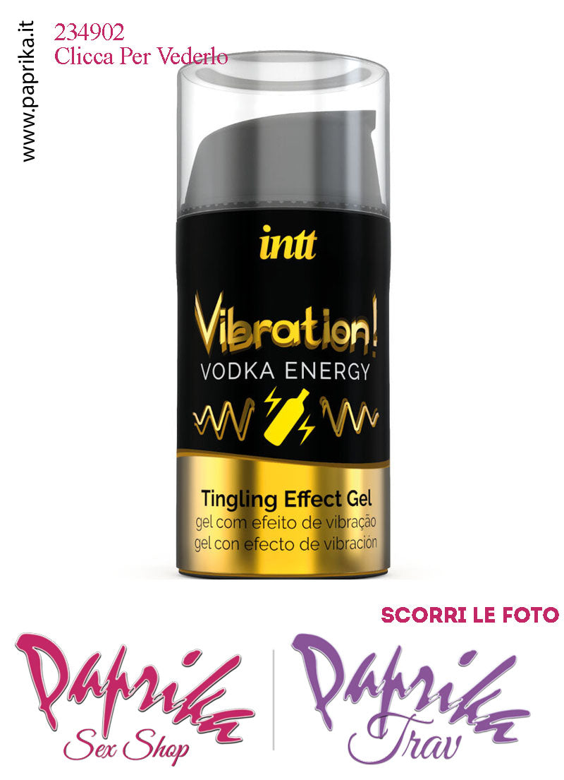 Lubrificante Vodka Energy Gel Ultra Stimolante Effetto Vibratore Liquido 15 ml