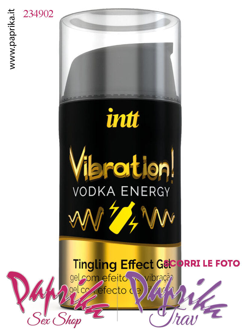 Lubrificante Vodka Energy Gel Ultra Stimolante Effetto Vibratore Liquido 15 ml