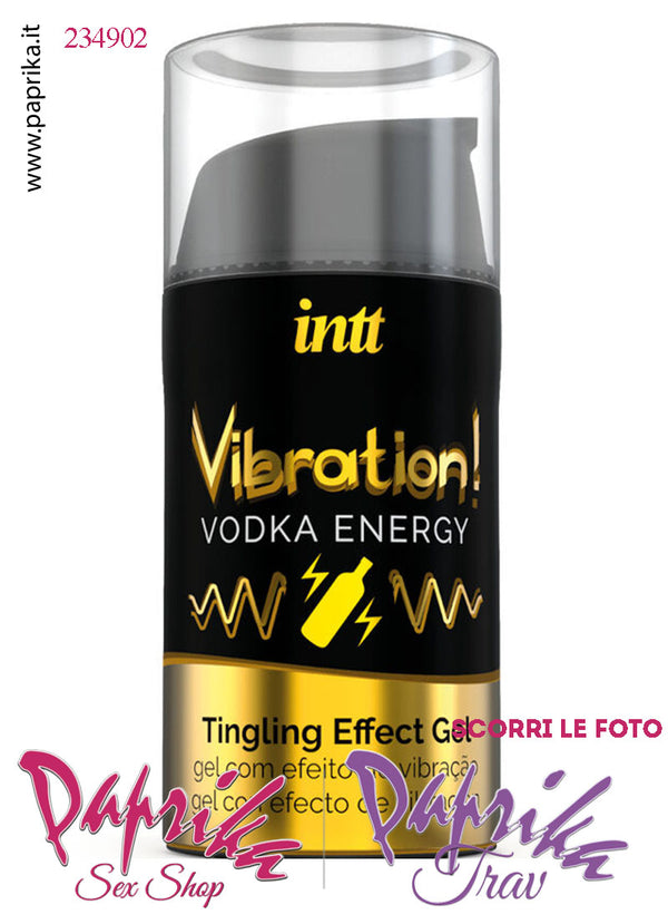 Lubrificante Vodka Energy Gel Ultra Stimolante Effetto Vibratore Liquido 15 ml