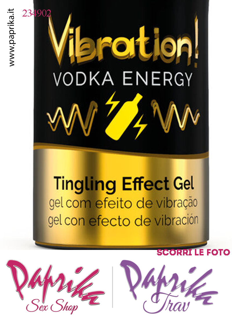 Lubrificante Vodka Energy Gel Ultra Stimolante Effetto Vibratore Liquido 15 ml