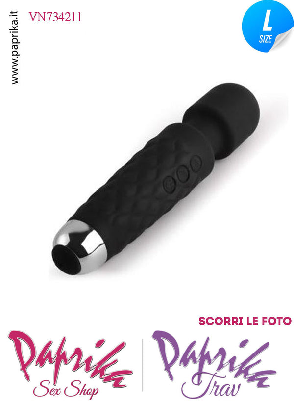 Magic Wand 21 cm Massaggiatore Potente 6 x 10 Funzioni Testa Flessibile Ø 42