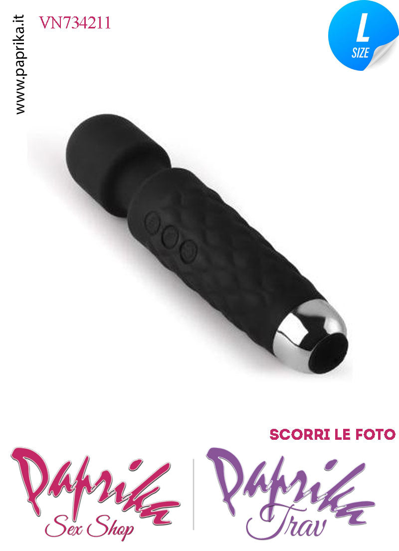 Magic Wand 21 cm Massaggiatore Potente 6 x 10 Funzioni Testa Flessibile Ø 42