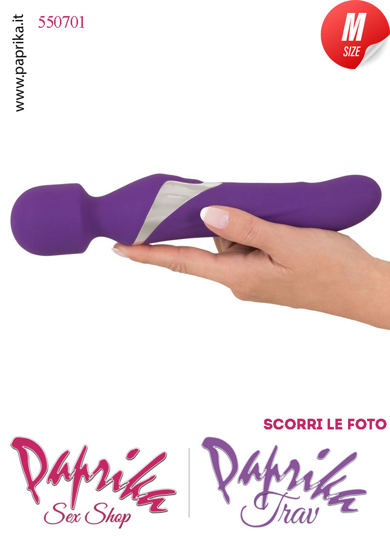 Magic Wand & Rotazione Perle 24 cm Potente 10 Velocità Punta Ø 34 Testa Ø 46