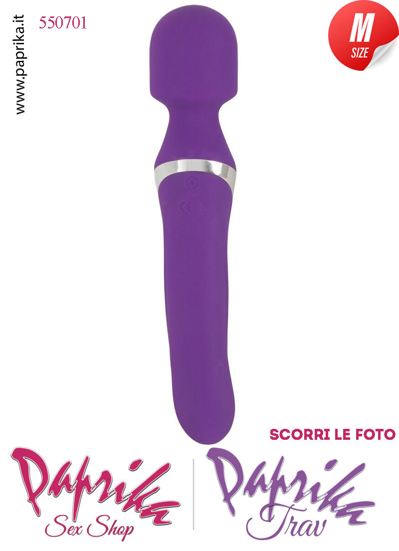 Magic Wand & Rotazione Perle 24 cm Potente 10 Velocità Punta Ø 34 Testa Ø 46