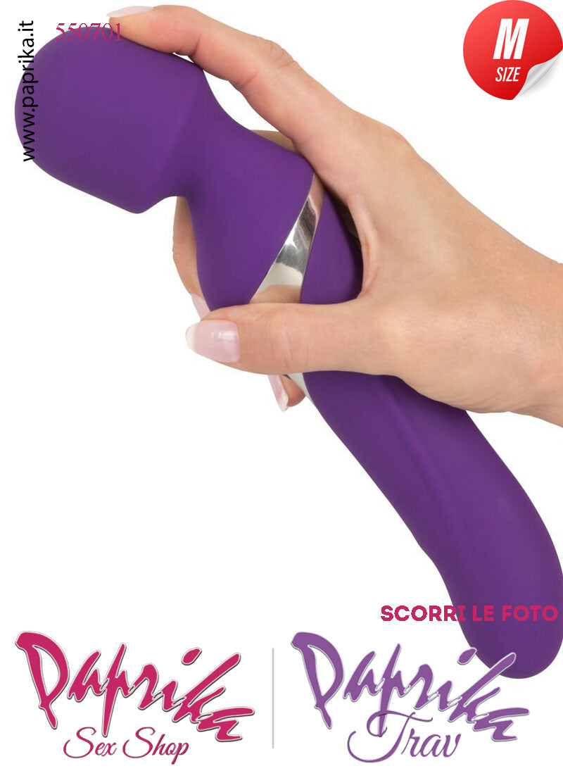 Magic Wand & Rotazione Perle 24 cm Potente 10 Velocità Punta Ø 34 Testa Ø 46