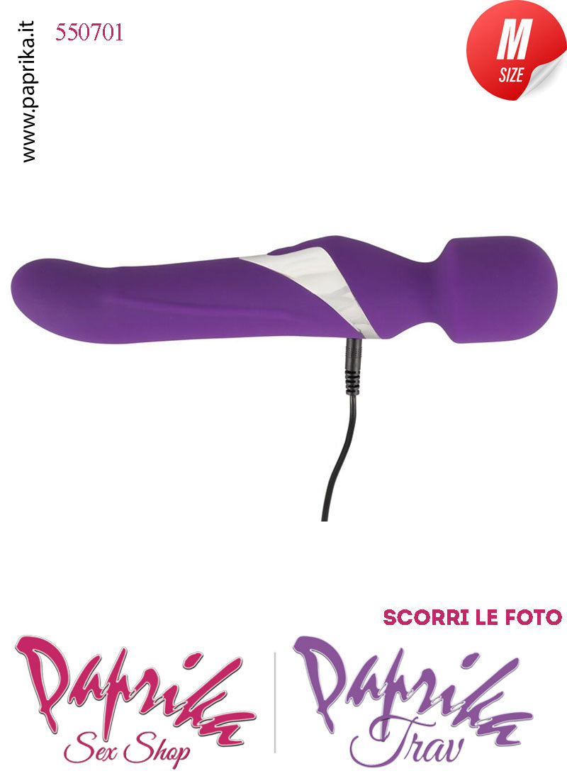 Magic Wand & Rotazione Perle 24 cm Potente 10 Velocità Punta Ø 34 Testa Ø 46